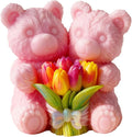 Tulip Flower Bear Heart Cylinder Candle & Resin Mold - Resin Casting Silicone Molds for Home Decor & Candle Making Wave Spiral Mold