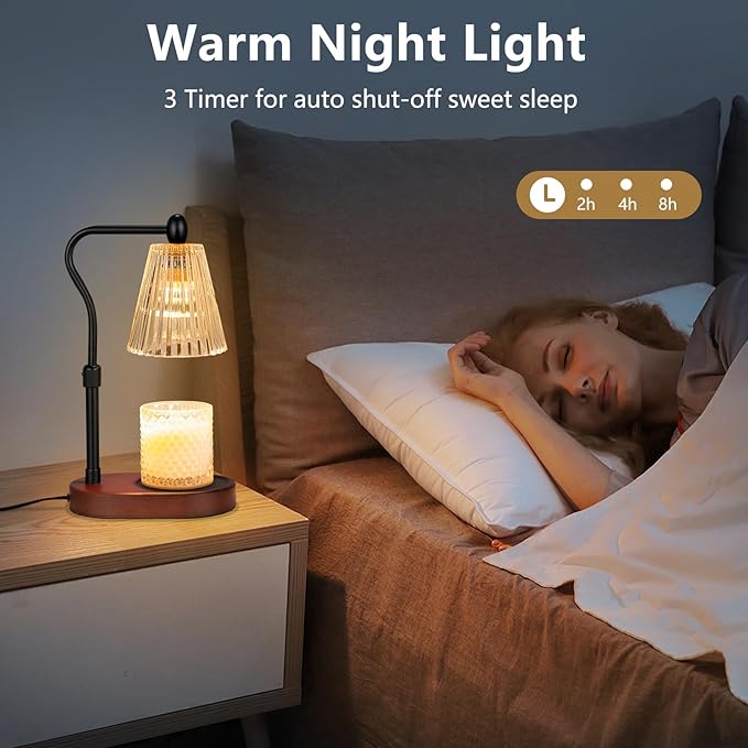 Engpure Candle Warmer Lamp with Dimmer, Candle Warmer with Timer Adjustable Height for Scented Wax Jar Candles, Gifts for Women Mom New Home Decor, for Women Mothers Day