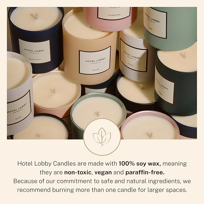 Hotel Lobby Pride Candle – Hand-Poured 9.75oz 100% Soy Wax with Tropical Citrus, Passionfruit, Crystallized Ginger, Spun Sugar, and Solar Musk – Paraffin-Free, 65-Hour Non-Toxic Burn