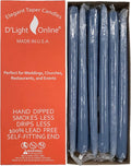 D'light Online Elegant 12" Unscented Slate Blue Taper Candles, Premium Quality Hand-Dipped Tapered Candles, Dripless and Smokeless - Set of 12 Individually Wrapped (12 Inch, Slate Blue)