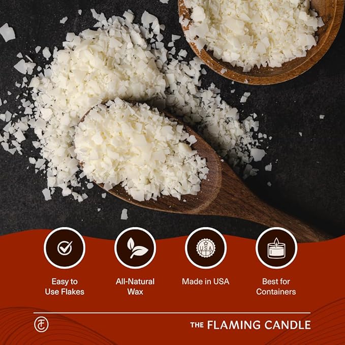 TFC All Natural Premium Soy Flakes Golden Wax 464, Easy to Melt and Measure, Candle Making Supplies for DIY Projects and Candle Making Kits (20 LB)