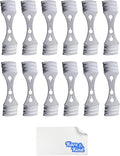 Pack of 12pcs Metal Candle Wick Centering Devices - Kare & Kind® Retail Packaging (Wick Centering Device, Silver)