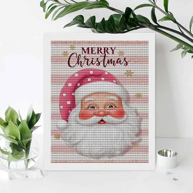 AIVKIEJK Diamond Painting Kits for Adults - Merry Christmas Santa Painting DIY 5D Full Drill Diamond Dots Paintings with Diamonds Gem Art and Crafts Home Decor 16"x20"