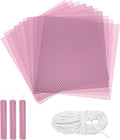 MECCANIXITY Beeswax Candle Making Kit,8x8 Inch 10pcs Pink Beeswax Candle Sheets with 1pcs Cotton Wick for DIY Craft Gift Making