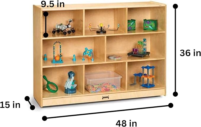 Jonti-Craft 2691JC Super-Sized Single Mobile Storage Unit, 35.5 x 48 x 15 in, Yellow