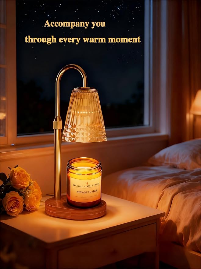 Candle Warmer Lamp with Timer & Adjustable Height, Dimmable Light, Elegant Gifts for Women mom, Electric Wax Warmer for Scented Jar Candles, New Home Décor & Housewarming Gifts