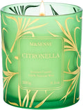 M&SENSE Citronella Candles Outdoor, 42 Hours Burn Natural Citronella Oil Soy Candle for Patio Camping, 8.1oz Long Lasting Lemongrass Summer Candles for Indoor Home Scented