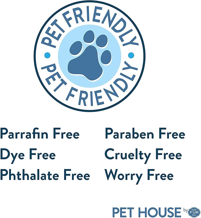 One Fur All Pet House Sentiments Candle - Lemon Verbena - Gift for Pet Lover - Pet Odor Eliminator Candle - Plant-Based Wax Candles - Non-Toxic - Pet-Friendly