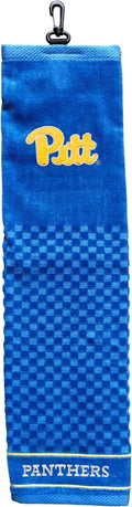 Team Golf NCAA Pittsburgh Panthers Embroidered Golf Towel Embroidered Golf Towel, Checkered Scrubber Design, Embroidered Logo