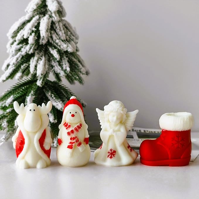 Boots Silicone Molds, Shoes Candle Mold for Soap Soy Wax DIY Handcraft, Boots Resin Molds Gift Wedding Party Home Dinner Festive Days Car Decoration
