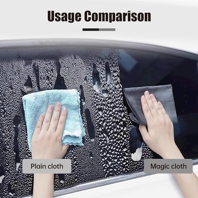 Thickened Magic Cleaning Cloth, 2026 New Streak Free Reusable Microfiber Rag, Multipurpose Miracle Rags Absorbent Microfiber Cleaning Cloth for Kitchen, Window and Car Glass (5, 12x12in) (5, 8x12in)