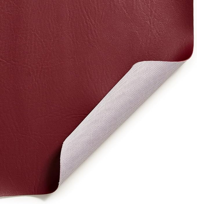 Ottertex Vinyl Fabric Faux Leather Pleather Upholstery 54" Wide by The Yard (5 Yard, Wine)