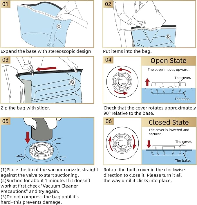 TAILI 8 Pack Vacuum Storage Bags, Cube Space Saver Bags Combo(3 Jumbo +5 Medium), Vacuum Seal Bags for Bedding, Clothing, Comforters, Blankets, Closet Oragnizaer and Space Saving