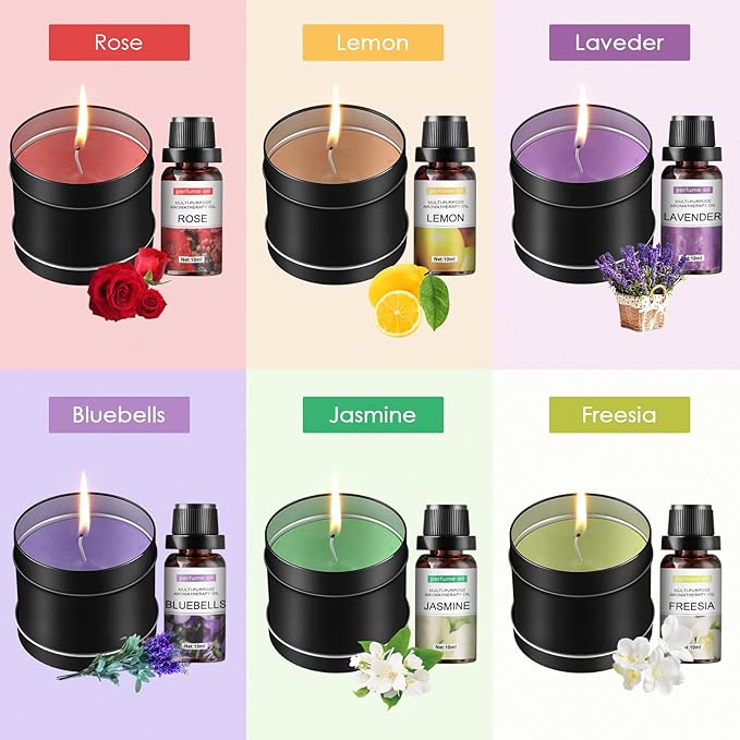 Complete Candle Making Kit with Wax Melter, Making Supplies,DIY Arts&Crafts Gift for Beginners,Adults,Including 500w Electronic Stove,Wicks,Rich Scents,Dyes,Melting Pot,Candle tins, Dried Flower