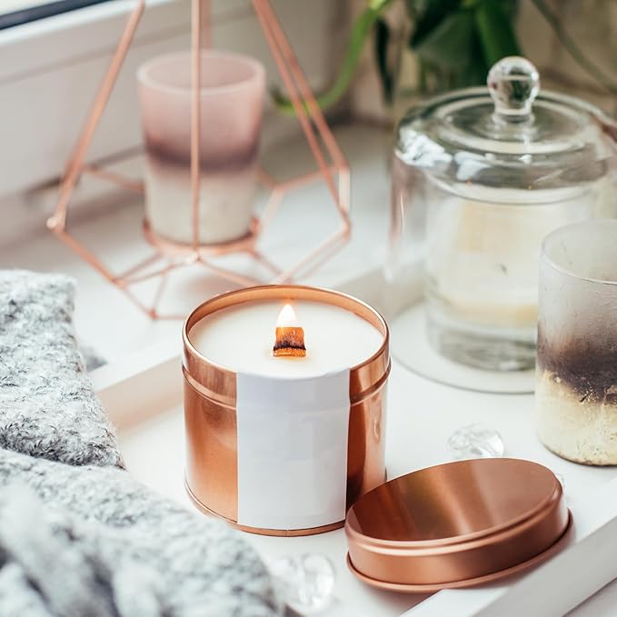 200 Pcs Wood Wicks for Candles Making, DIY Candle Wicks for Candle Making with Wick Trimmer, Replace Wooden Chip Lighter Wicks Holders, Natural Himemade Kit Functional Smokeless Long Lasting Flame