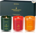 Valentine's Day Candles Gift Set, 3 Pack 30oz Scented Candles for Home, Soy Candle Scents of Apple Cider/Gingerbread/Fir, Luxury Gift Box, Holiday Birthday Gifts for Women & Men