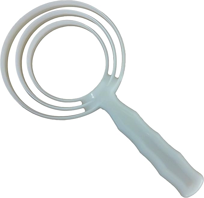 Professional Bone Dust Scraper, Round, White Poly
