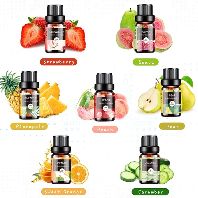 Essential Oils Set -28x5ml Fruity & Floral Fragrance Oils Set for Candle Making, Soap Scents & Diffuser