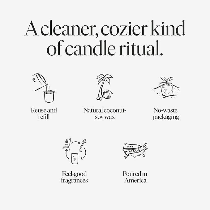 Siblings Candle Refill Kit – DIY Coconut Soy Wax Candle Making Kit for Reusable Vessels – Non-Toxic Clean Burn, Wooden Wick – Scent No 05: Clove, Lavender, Cedarwood – 60 Hour Burn