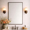TEHOME Oil Rubbed Bronze Bathroom Vanity Mirror with Squared Corners, 24x40'' Dark Bronze Rectangle Stainless Steel Metal Framed Mirror for Bathroom