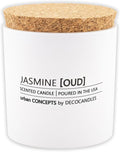 Urban Concepts by DECOCANDLES - Jasmine, Oud & Sandalwood Aroma - Highly Scented Soy Candle - Long Lasting - Hand Poured in USA (9 Oz. Cork)