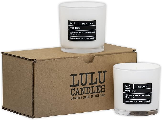Lulu Candles | Pineapple Evergreen | Luxury Scented Soy Jar Candle | Hand Poured in The USA | Highly Scented & Long Lasting (9 Oz. 2 Pack)