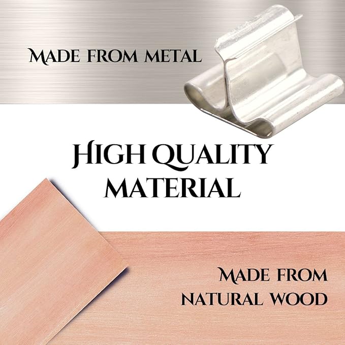 50PCS Wicks Wooden Set for Candles – 25PCS Candle Wicks with 25PCS Metal Base for Candlescience DIY Supplies