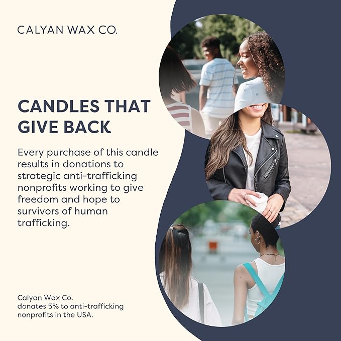 Calyan Wax Co. Mahogany & Cashmere Scented Candle - 75 Hour Burn - Luxury Non Toxic Soy Wax Candles - Long Lasting Black Tumbler Jar Candle for Home - 10.2oz