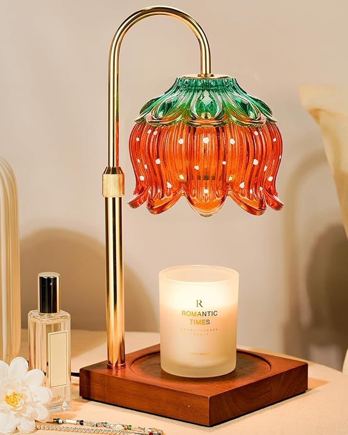 Strawberry Candle Warmer Lamp with Timer Dimmer, Adjustable Height Mothers Day Birthday Gifts for Women Mom House Warming Gifts New Home Bedroom Decor, Cute Candle Warmer Light for Jar Candles