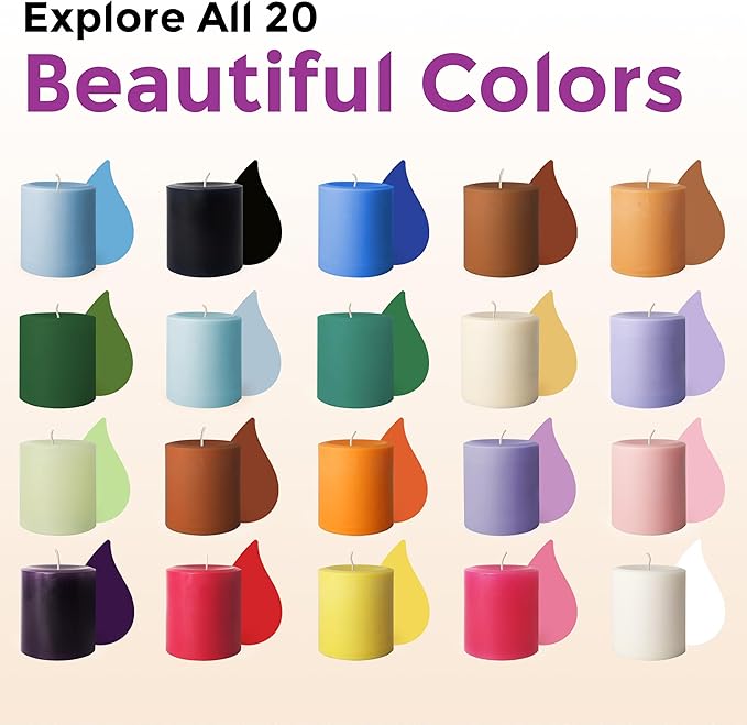 Orchid Candle Dye - Made in The USA - Premium Colorants - Highly Concentrated - Popular Colors for Paraffin or Soy Wax - Great for Professionals or Hobbyist - 50 Dye Chips
