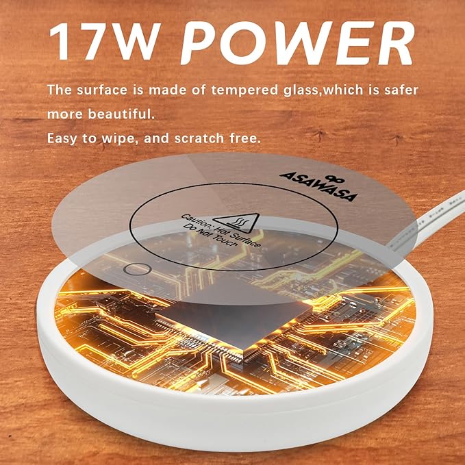 ASAWASA Smart Candle Warmer for Large Jar, Coffee Mug Warmers, with Gravity Switch Auto Shut-On/Off, Safely and evenly Release The Aroma, Keep The Drink at a Pleasant Temperature, A Thoughtful Gifts