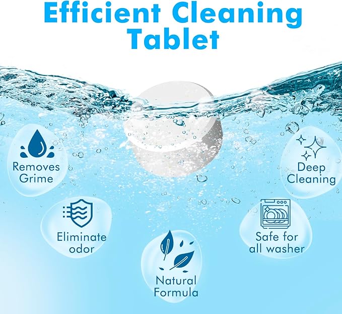 Xcleen Dishwasher Cleaner and Deodorizer Tablet 25 Count, Deep Cleaning Tablet Helps Remove Limescale, Mineral Buildup and Odor, Formulated to Clean Inside all Machines