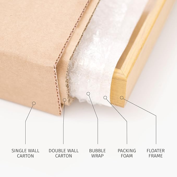 Pixy Canvas Floater Frame 12x20 for 3/4 (0.75) inch Deep Canvas Paintings/Canvas Prints/Wood Canvas Panels/Wall Art/Wall Decor/Home Decor/Artwork (Lucite Green, 12 x 20 inch, Landscape)