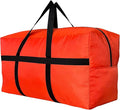 YiKitHom Extra Large Storage Duffle Bag with Zippers and Handles, Big Foldable Duffle Bag for Travel Orange 80L