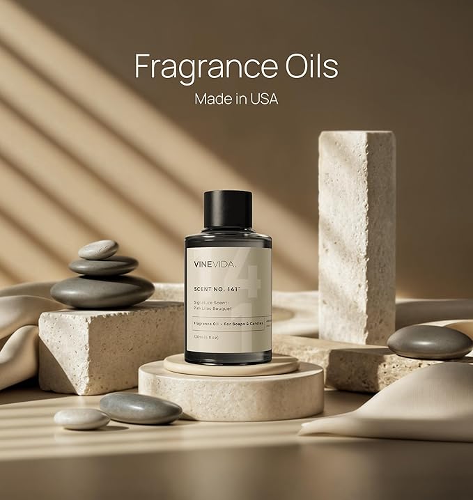 VINEVIDA [4oz] Ocean Rain Fragrance Oil for Candle Making and Soap Making - Premium Candle Scents for Soy Candles