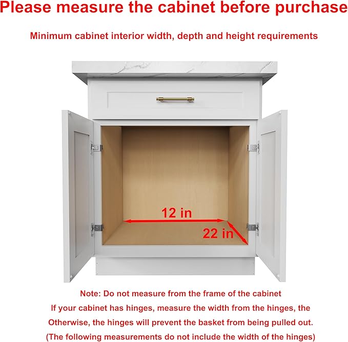 Sikarou Wood Pull Out Cabinet Organizer 11" W x 21" D, for 12" Cabinet Opening Heavy-Duty Sliding Drawers for Inside Cabinets Storage and Organization for Kitchen