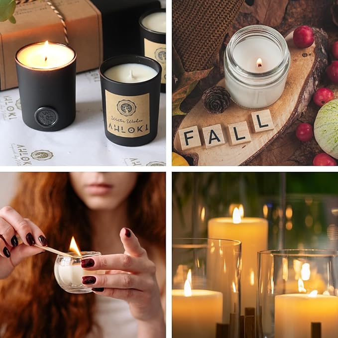400Pcs Candle Wick Stickers, Candle Making Kit, Double-Sided Stickers for Candle Making (400)