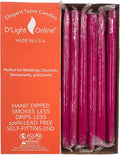 D'light Online Premium Quality Elegant 12" Berry Hot Pink - Fuchsia Taper Candles Premium Quality Hand-Dipped Tapered Candles, Dripless and Smokeless - Set of 12 Individually Wrapped (12 Inch, Berry)