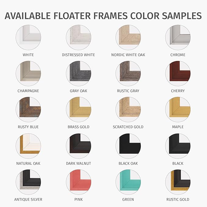 Pixy Canvas Floater Frame 8x12 for 1-1/2 (1.5) inch Deep Canvas Paintings/Canvas Prints/Wood Canvas Panels/Wall Art/Wall Decor/Home Decor/Artwork (Pastel Red/Pink, 8 x 12 inch, Landscape)