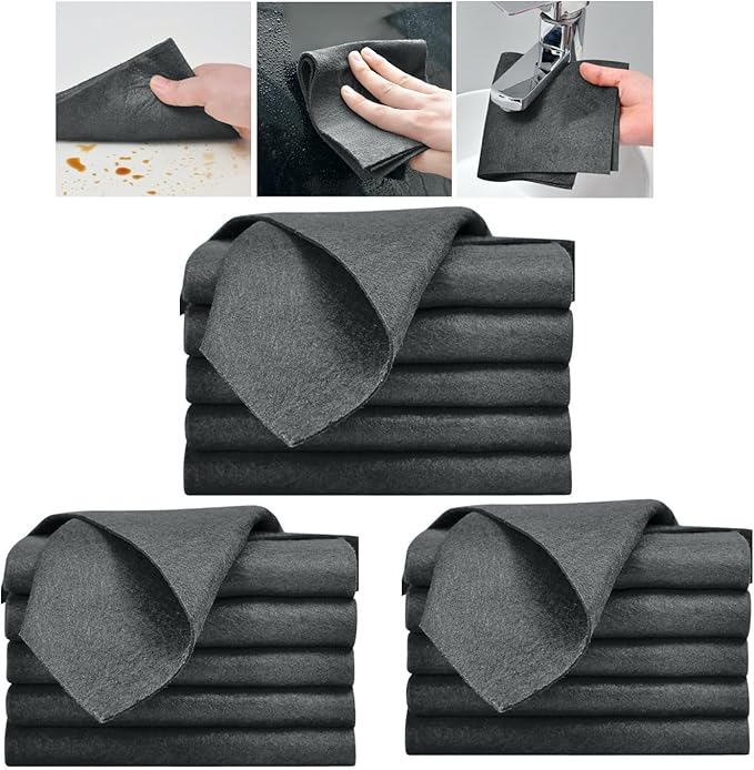 Thickened Magic Cleaning Cloth - 2024 New Reusable Microfiber Cleaning Rags, Lint Free Microfiber Cleaning Cloths for House Cleaning, Car Washing, Mirror, Glass and Window. (15pc)