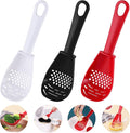 3 Pack Multifunctional Kitchen Cooking Spoon, Muulaii 6 in1 Kitchen Gadgets Strainers for Egg Yolk Separator- Grater Masher- Colander Skimmer Scoop