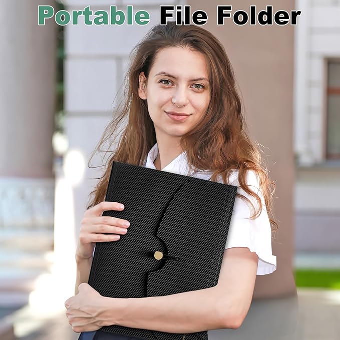 Sooez 7 Pocket Expanding File Folder, Letter Size Accordion File Organizer, Premium Folders for Documents, Filing Folders with Bungee Closure, Portable Organizer for School Office Supplies, Sky Blue