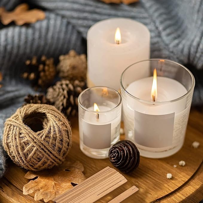 PXBBZDQ Wooden Wick Holders for Candle Making,Wooden Wick Clips, Suitable for Most Candle Containers(100pcs)