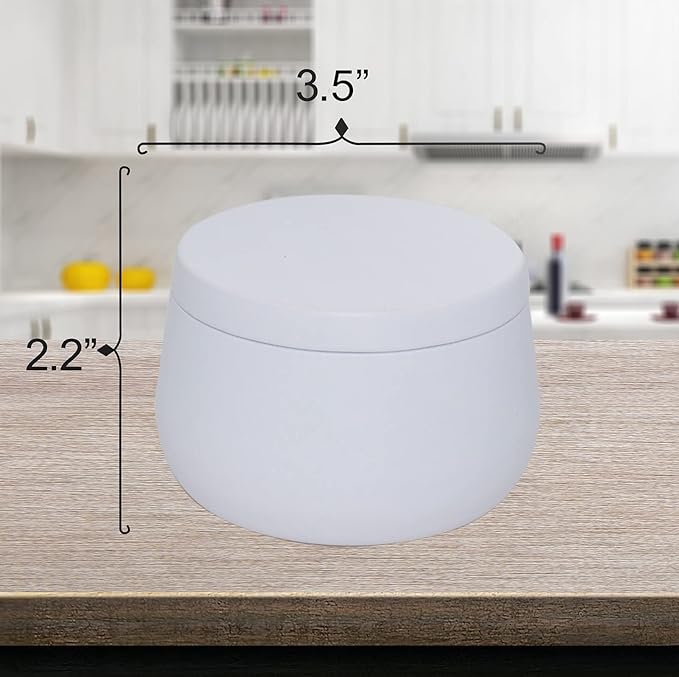 8oz Candle tins with lids,White Candle Jars,Bulk Candle tins for Making Candles,Candle Making Jars(24PACK, White)