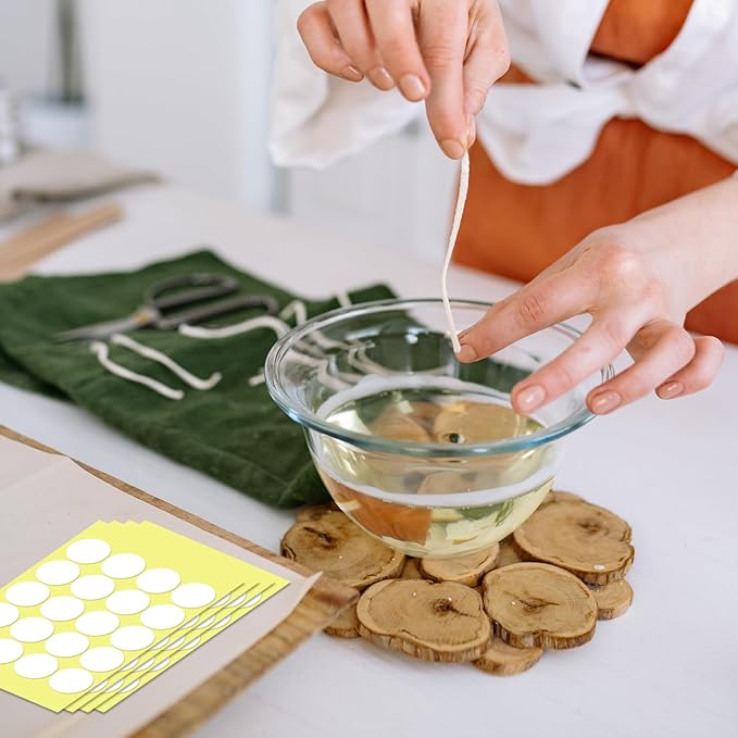 400Pcs Candle Wick Stickers, Candle Making Kit, Double-Sided Stickers for Candle Making (400)