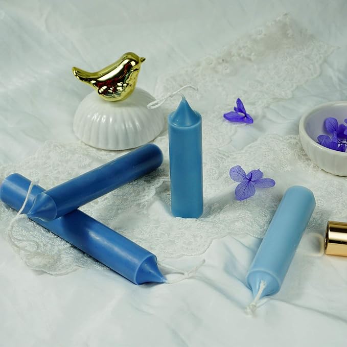 Taper Candle Mold Set-2PC Pillar Candle Molds -Perfect for Making Emergency Candles, Chime Candles, Table Candles-30 Ft. of Wick, A Mold Sealer and 2 Candle Wick Clips Included as a Gift.