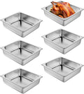 Steam Table Pan Hotel Pans: 1/2 Half Size 6 Pack 4 Inch Deep Stainless Steel Hotel Pan for Food - Commercial Catering Pan for Hotel Restaurant Buffet Party Supplies