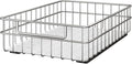 Stainless Steel Pull Out Cabinet Organizer(11.8"W x 16.5"D x 4.7"H)-1 Pack, Minimalist Design Frame, Full-Extension Slide Rails, Easy Installation for Pantry Organizers or Kitchen Cabinet Organizer