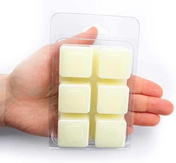 Shortie's Candle Company Pure Jasmine Wax Melts Multi Pack - 2 Highly Scented 3 Oz. Bars (6 Oz. Total) - Made with Essential & Natural Oils - Flower & Floral Air Freshener Cubes Collection