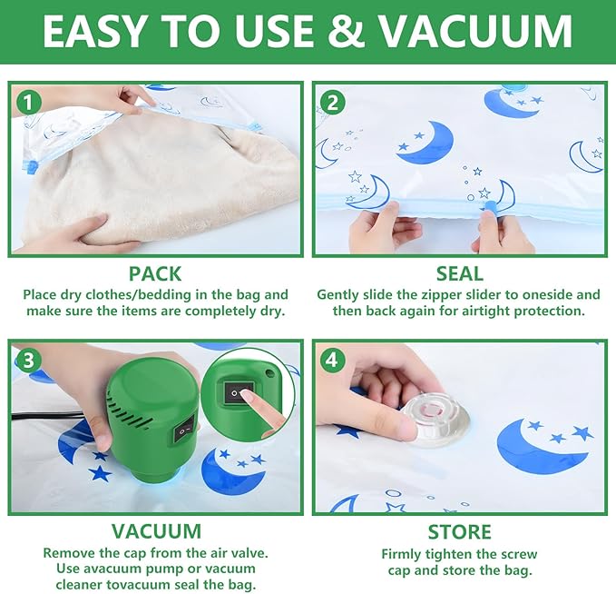 Vacuum Pump for Storage Bags Electric Pump for Vacuum Storage Bags Space Saver Bag Portable Electric Pump